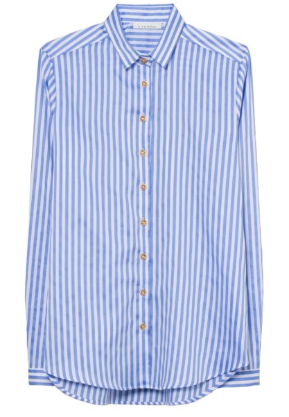 ETERNA MODERN CLASSIC Langarm Bluse hellblau-weiß gestreift 6249 D721.15