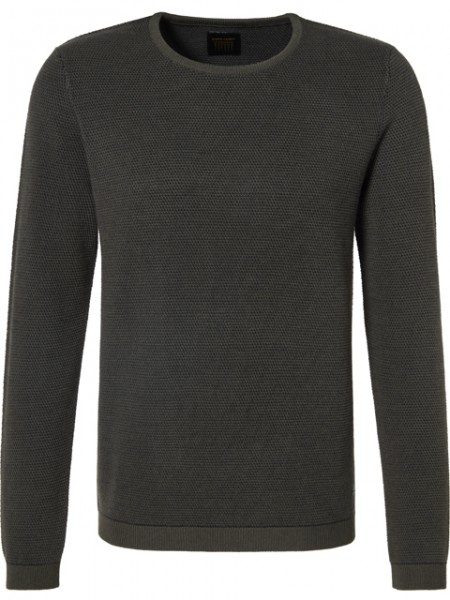 PIERRE CARDIN Strickpullover Rundhals olivebrown 55610 92536.6440 - VOYAGE
