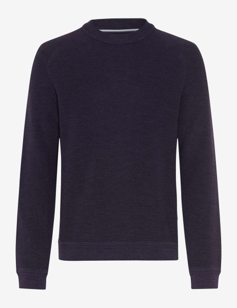 BRAX ROY Strickpullover Rundhals plum merino 70129300 70-0539-82 - FEEL GOOD