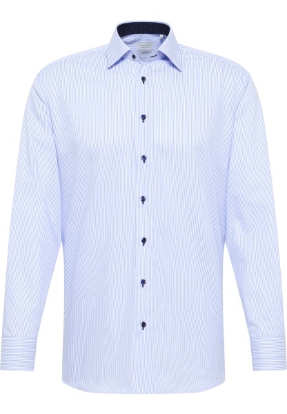 ETERNA MODERN FIT Langarm Hemd hellblau gestreift twill 8992-12-X14P