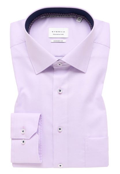 ETERNA COMFORT FIT Langarm Hemd twill flieder-lila 1246-92-E15K - Dynamic Cotton