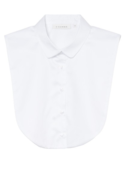ETERNA EINSTECKKRAGEN BLUSE runder Kragen weiß 5585-00-A767 - Stretch