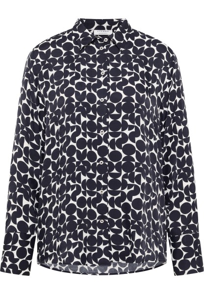ETERNA LOOSE FIT Langarm Bluse beige-schwarz print 7756-25-D923