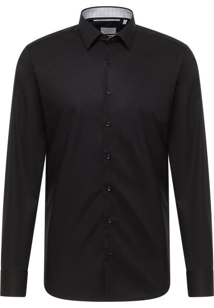 ETERNA SLIM FIT Langarm Hemd popeline schwarz 1383-39-F141 - Dynamic Cotton
