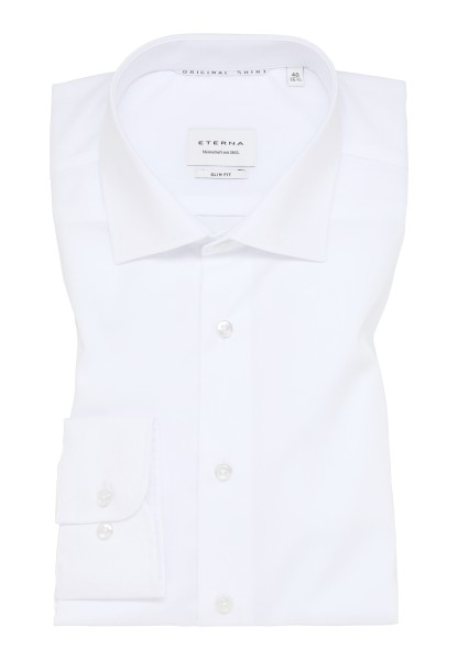 ETERNA SLIM FIT Langarm Hemd popeline weiß 1100-00-F170 - MASTERPIECE