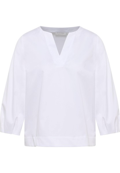 ETERNA LOOSE FIT 3/4 Arm Bluse weiss satin 5585-00-R329