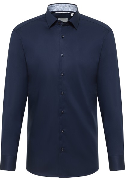 ETERNA SLIM FIT Langarm Hemd popeline marine 1382-19-F141 - Dynamic Cotton