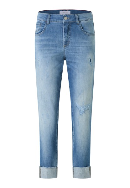 ANGELS DARLEEN CROP TU FRINGE light blue used destroyed 350 8143.3488 - WEST COAST DENIM