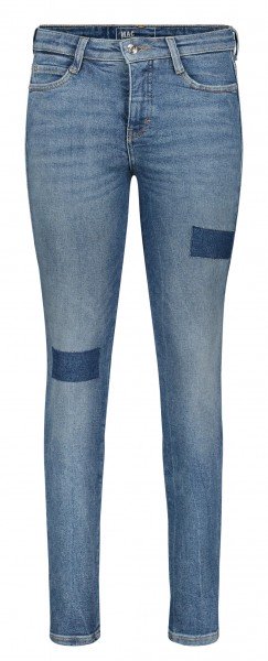 MAC SKINNY mid blue patched wash 5996-90-0312L D573