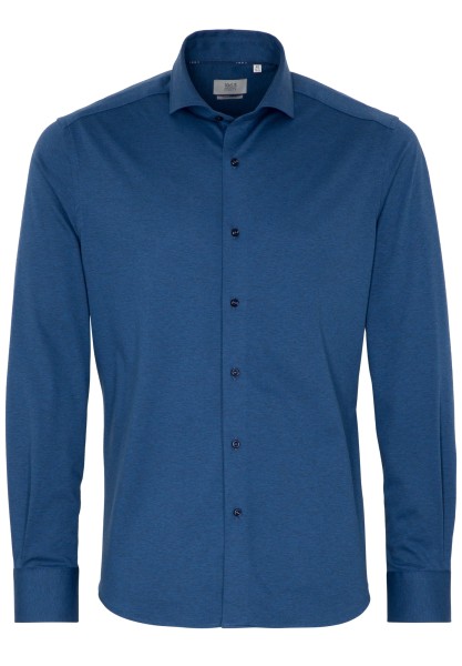 1863 by ETERNA MODERN FIT Langarm Hemd jersey dunkelblau soft 2159-17-JS82