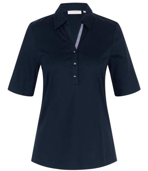 ETERNA FITTED Kurzarm Bluse marine stretch 5158-19-H554 - JERSEY SHIRT
