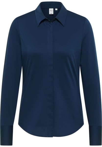 ETERNA FITTED Langarm Bluse marine stretch 5780-19-DY70 - Japanese Knitted
