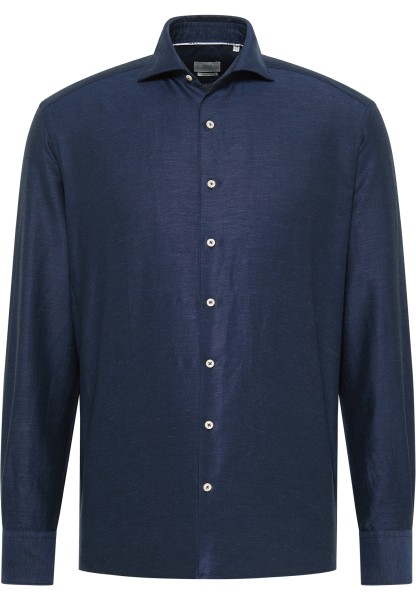 1863 by ETERNA COMFORT FIT Langarm Hemd marine linen 2355-19-ES9V - LINEN QUALITY