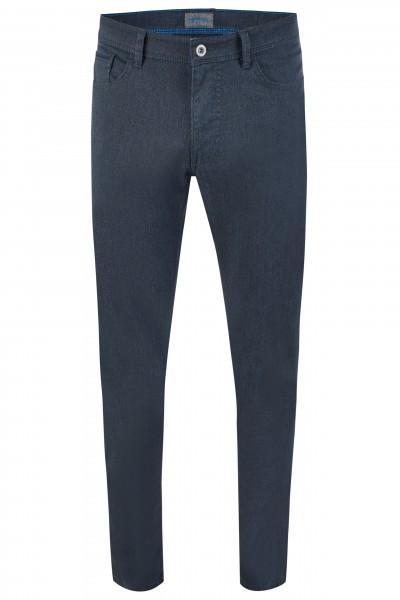 HATTRIC HUNTER blue gabardine 688085 6255.42 - WOOLEN LOOK