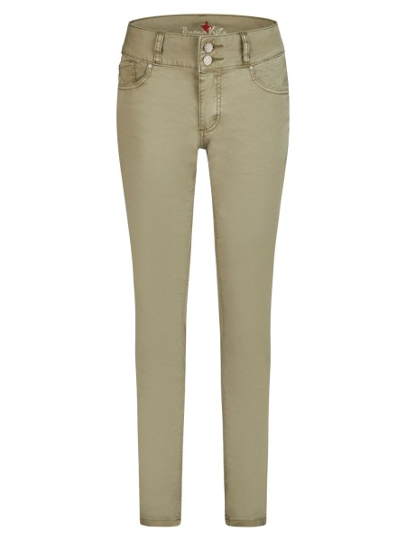 BUENA VISTA TUMMYLESS CROPPED aloe 888 B5827 4003.7143 - Stretch Twill