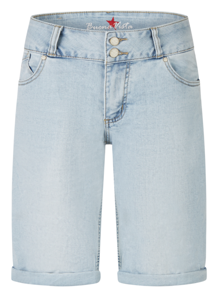 BUENA VISTA TUMMYLESS SHORT light indigo BV B5777 369.8070 - Stretch Denim