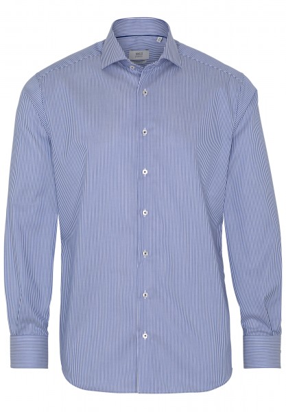 1863 by ETERNA MODERN FIT Langarm Hemd blau-weiß gestreift 3961-16-X682