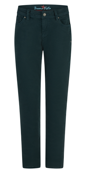 BUENA VISTA MALIBU-ZIP HIGH CROPPED dark lagoon 2511 B5953 4141.5099 - Stretch Twill