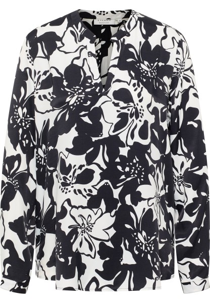 ETERNA LOOSE FIT Langarm Bluse schwarz/weiss floral print 7174-39-D931