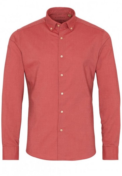 ETERNA SLIM FIT UPCYCLING SHIRT Langarm Hemd backsteinrot 2370-57-MS74