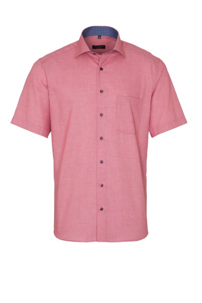 ETERNA MODERN FIT Kurzarm Hemd rot strukturiert 3270-54-C15K