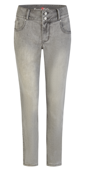 BUENA VISTA TUMMYLESS CROPPED light grey 2602 B5827 710.9010 - Stretch Denim