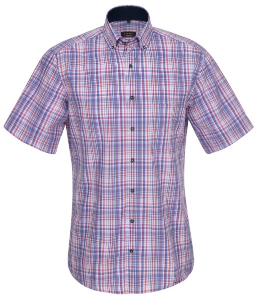 ETERNA MODERN FIT Kurzarm Hemd kariert flieder-lila 8028-93-C14U