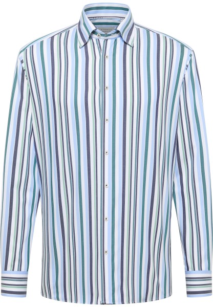ETERNA MODERN FIT Langarm Hemd twill grün gestreift1245-46-X11U