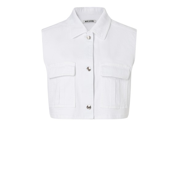 MAC VEST SHORT white denim 0123-90-0377 D010