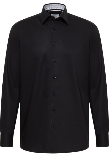 ETERNA MODERN FIT Langarm Hemd popeline schwarz 1383-39-X151 - Dynamic Cotton