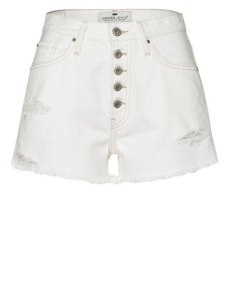 CROSS JEANS NEW SHORT ecru destroyed A611-013