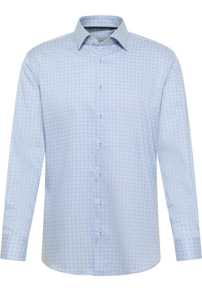 ETERNA MODERN FIT Langarm Hemd twill himmelblau muster 1294-12-X171 - Dynamic Cotton