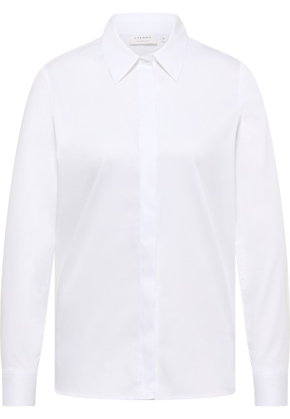 ETERNA LOOSE FIT Langarm Bluse weiß satin 5585-00-D427 - SATIN SHIRT