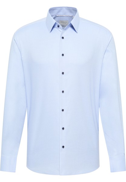 ETERNA MODERN FIT Natural Stretch Langarm Hemd hellblau dobby 2132-12-X171 - Dynamic Cotton
