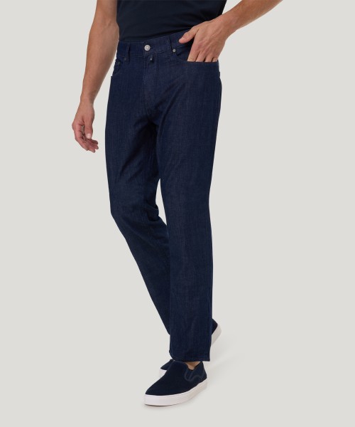 PIERRE CARDIN LYON dark blue stonewash 34506 7770.6811 - VINTAGE LINEN BLEND