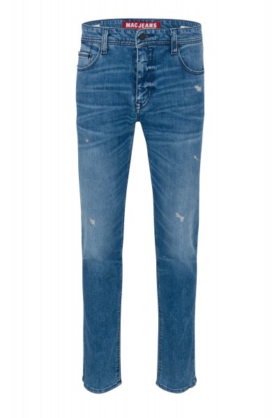 MAC STAN mid blue destroyed 0701-00-1973L H491 - WORKOUT DENIMFLEXX