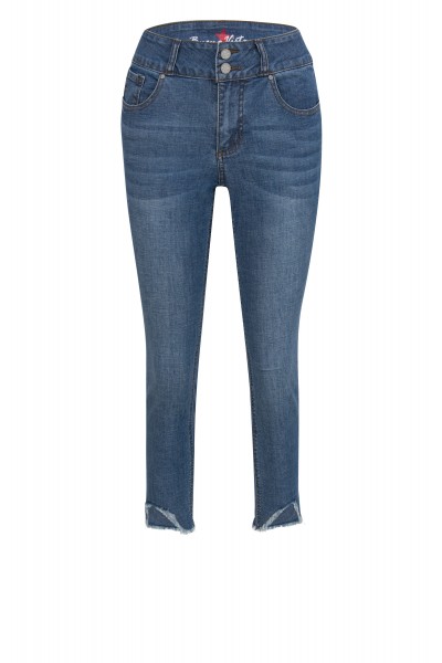 BUENA VISTA TUMMYLESS 7/8 frayed destroy 2107 J5658 319 O.2851 - Stretch Denim
