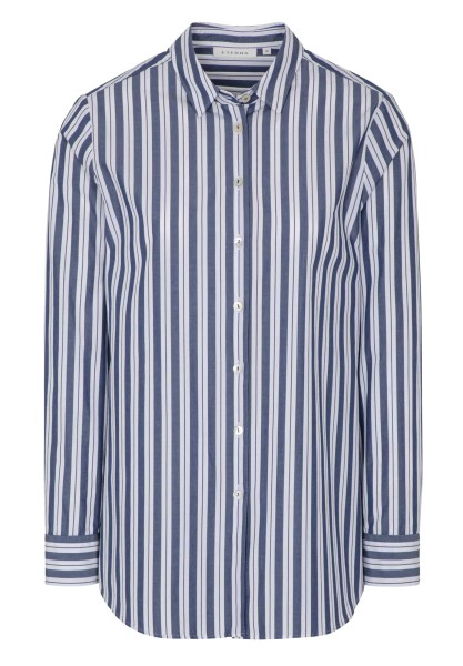 ETERNA CLASSIC FIT Langarm Bluse blau gestreift popeline 6033-16-D996