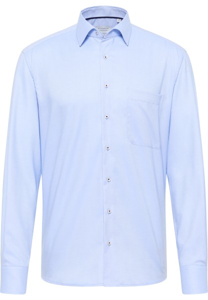 ETERNA COMFORT FIT Langarm Hemd blau natté 8464-12-E181