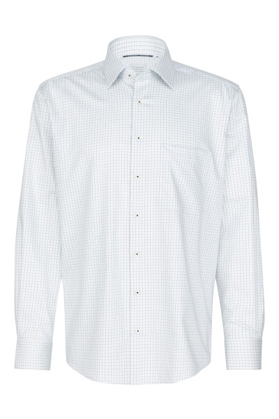 ETERNA COMFORT FIT Langarm Hemd blau kariert 1277-14-E181 - Dynamic Cotton