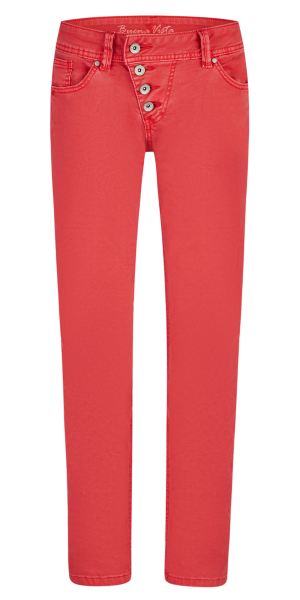 BUENA VISTA MALIBU CROPPED fearless red 2512 B5826 4141.4505 - Stretch Twill