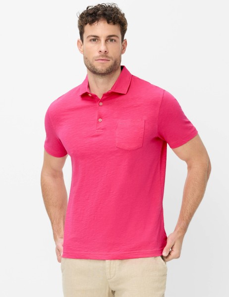 BRAX PAVO Poloshirt raspberry 70440300 70-0061-86 - Cotton Slub