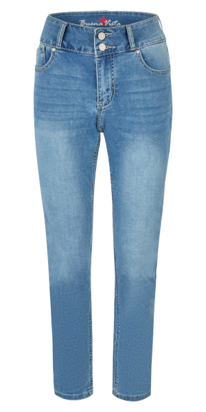 BUENA VISTA TUMMYLESS CROPPED charming blue 2604 B5827 102.8565 - Cozy Denim