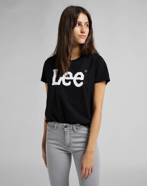 LEE LOGO TEE Kurzarm T-Shirt black L42UER01 112109467