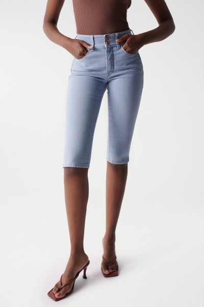 SALSA JEANS CAPRI SECRET PUSH IN light wash blue 21005945.0851