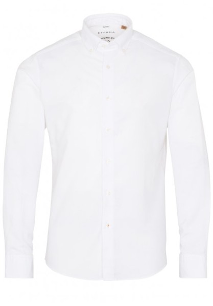 ETERNA SLIM FIT UPCYCLING SHIRT Langarm Hemd weiß 2370-02-MS74