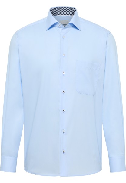 ETERNA COMFORT FIT Natural Stretch Langarm Hemd himmelblau popeline 1082-11-E15K - Dynamic Cotton