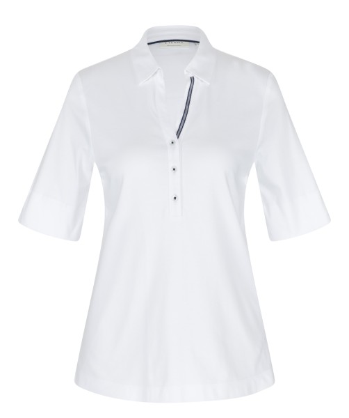 ETERNA FITTED Kurzarm Bluse weiss stretch 5158-00-H554 - JERSEY SHIRT