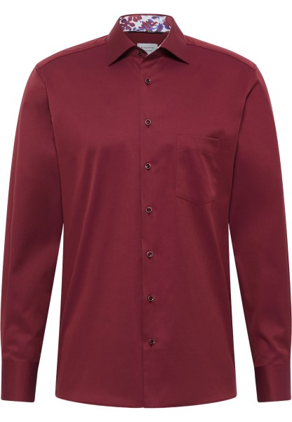 ETERNA MODERN FIT Langarm Hemd weinrot twill 8824-56-X15K - COVER SHIRT