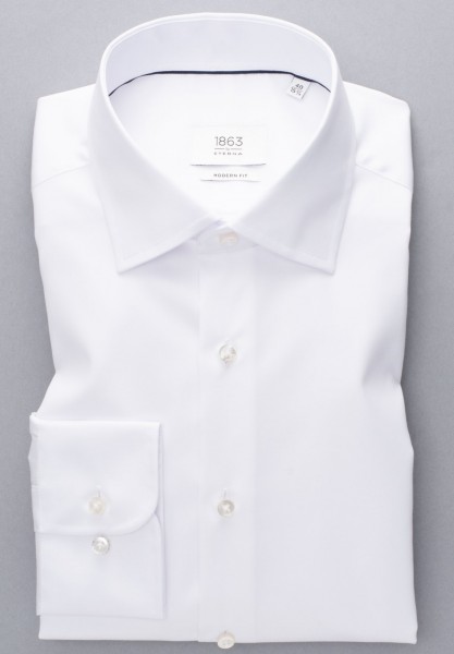 1863 by ETERNA MODERN FIT Langarm Hemd weiß 8005-00-X687